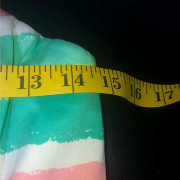 Vineyard Vines Strapless Dress 4 Stripes Pink Green White Back  Zipper Mini - Picture 4 of 16